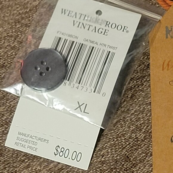 MENS XL. WEATHERPROOF VINTAGE CASHMERE CARDIGAN. - Picture 3 of 5